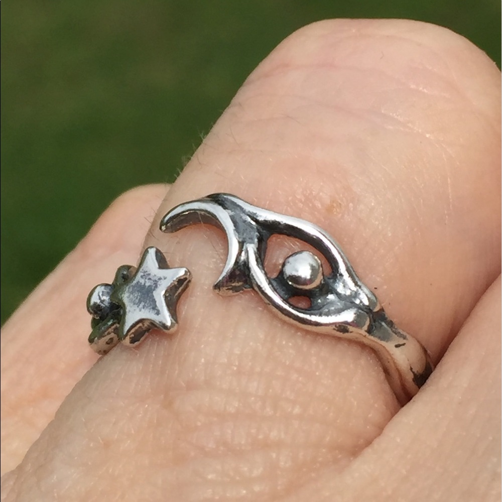 Moon Dancer Ring .925 Sterling Silver Adjustable 5 - 6.5 made in USA - Picture 3 of 15